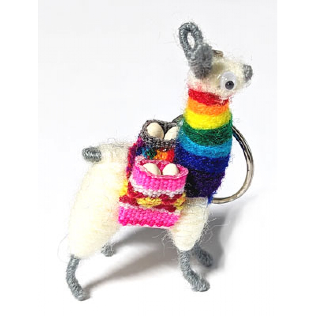 Chakra Llama Key Ring for Balance