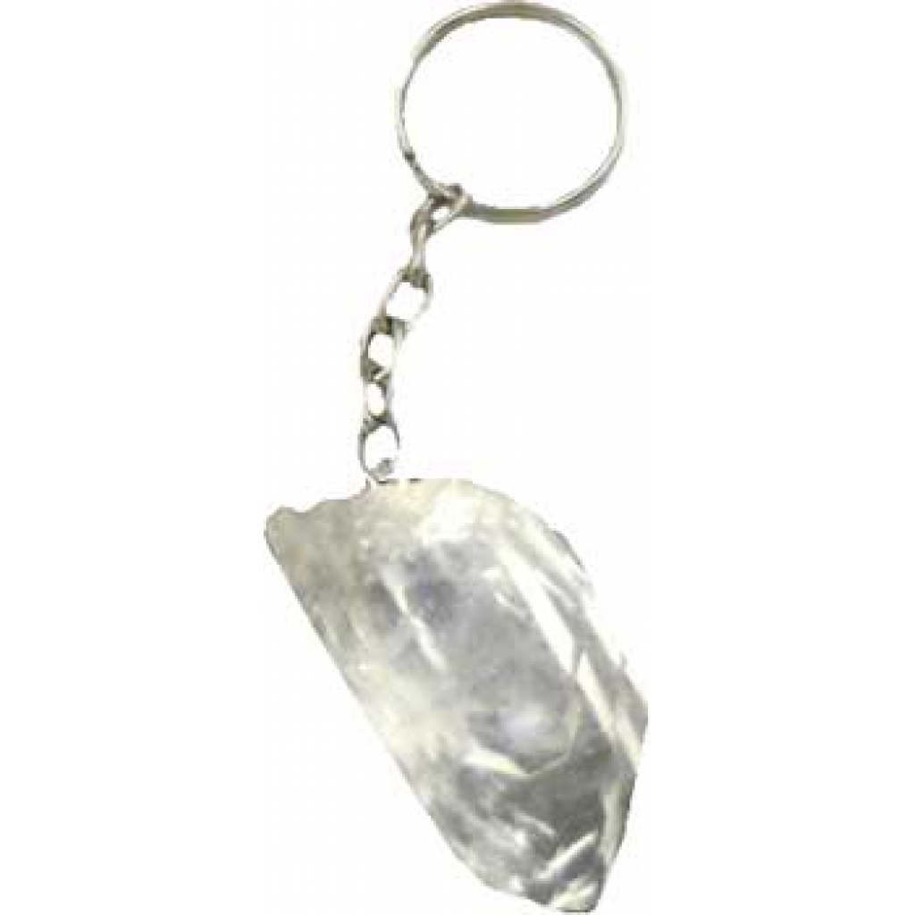 Elegant Clear Quartz Keychain