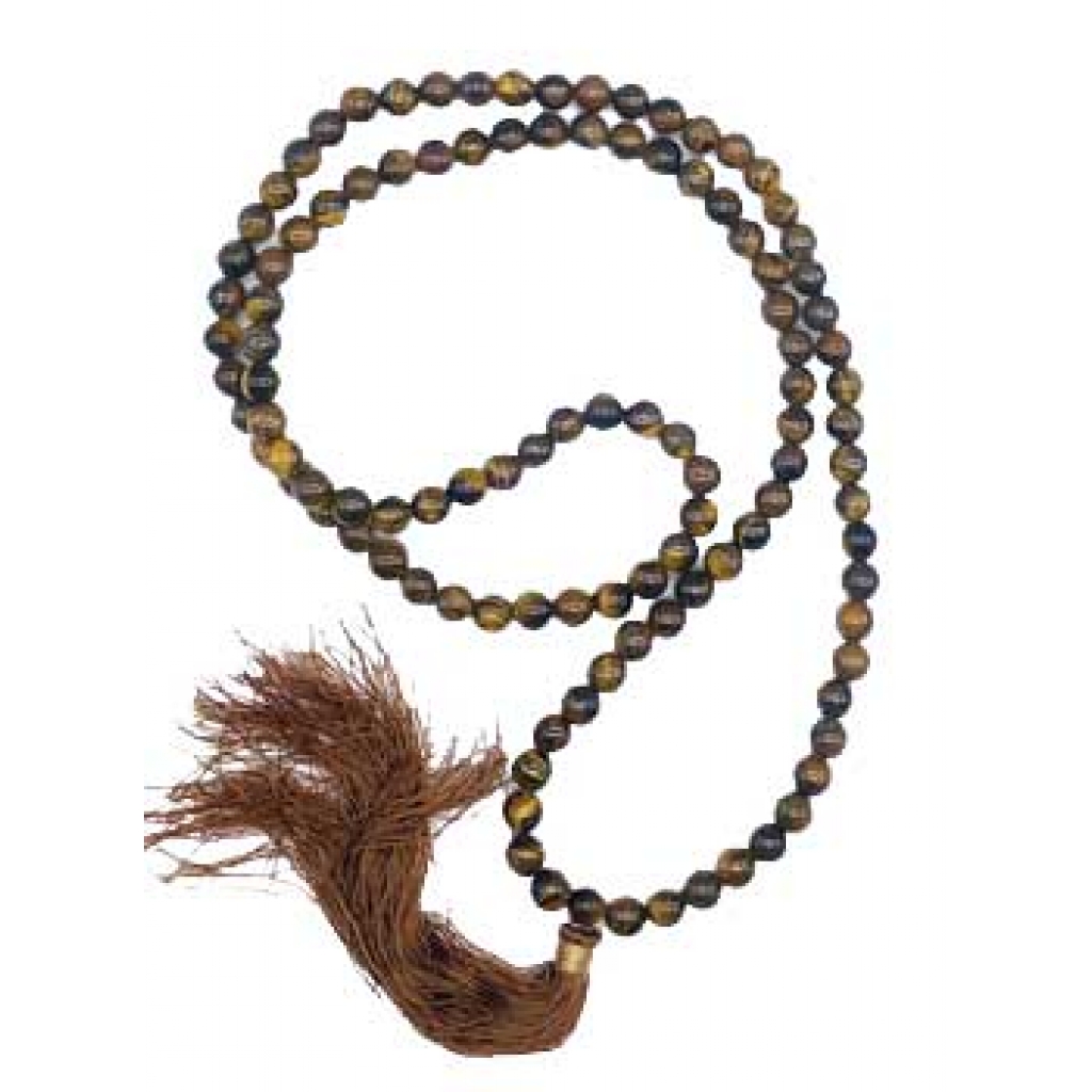 Tiger Eye Japmala - Powerful Affirmations