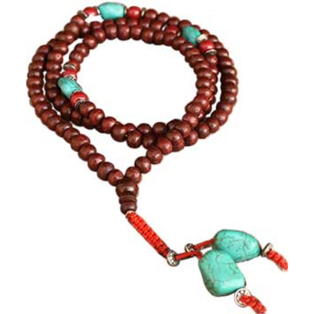 Rosewood & Turquoise Japmala for Meditation