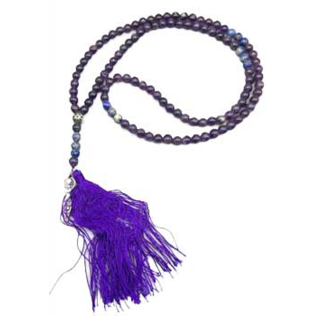 Goddess Amethyst & Lapis Japmala