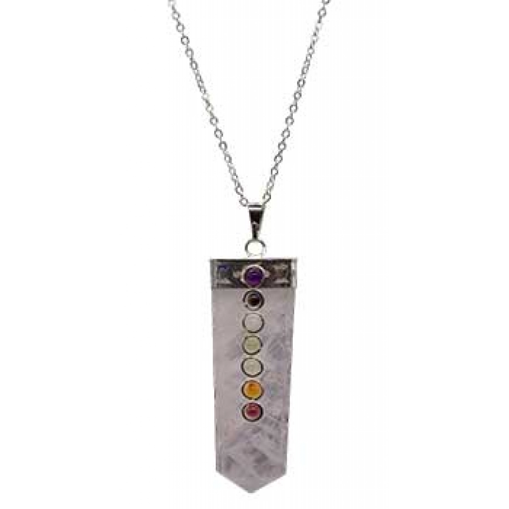 Rose Quartz Chakra Necklace with Elegant Design