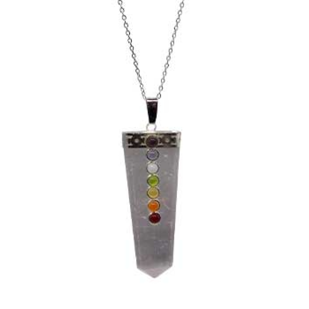 Selenite Chakra Necklace