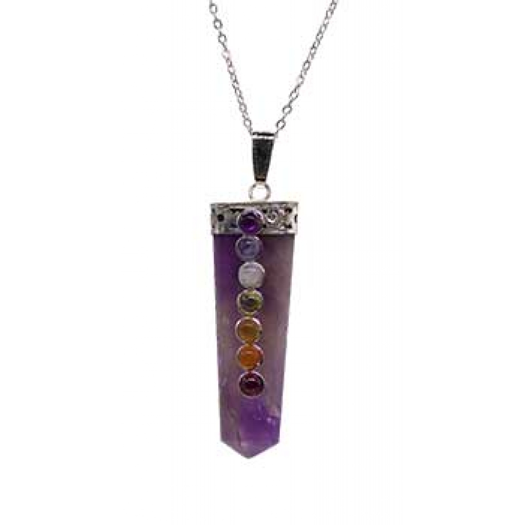 Amethyst Chakra Necklace for Spiritual Alignment