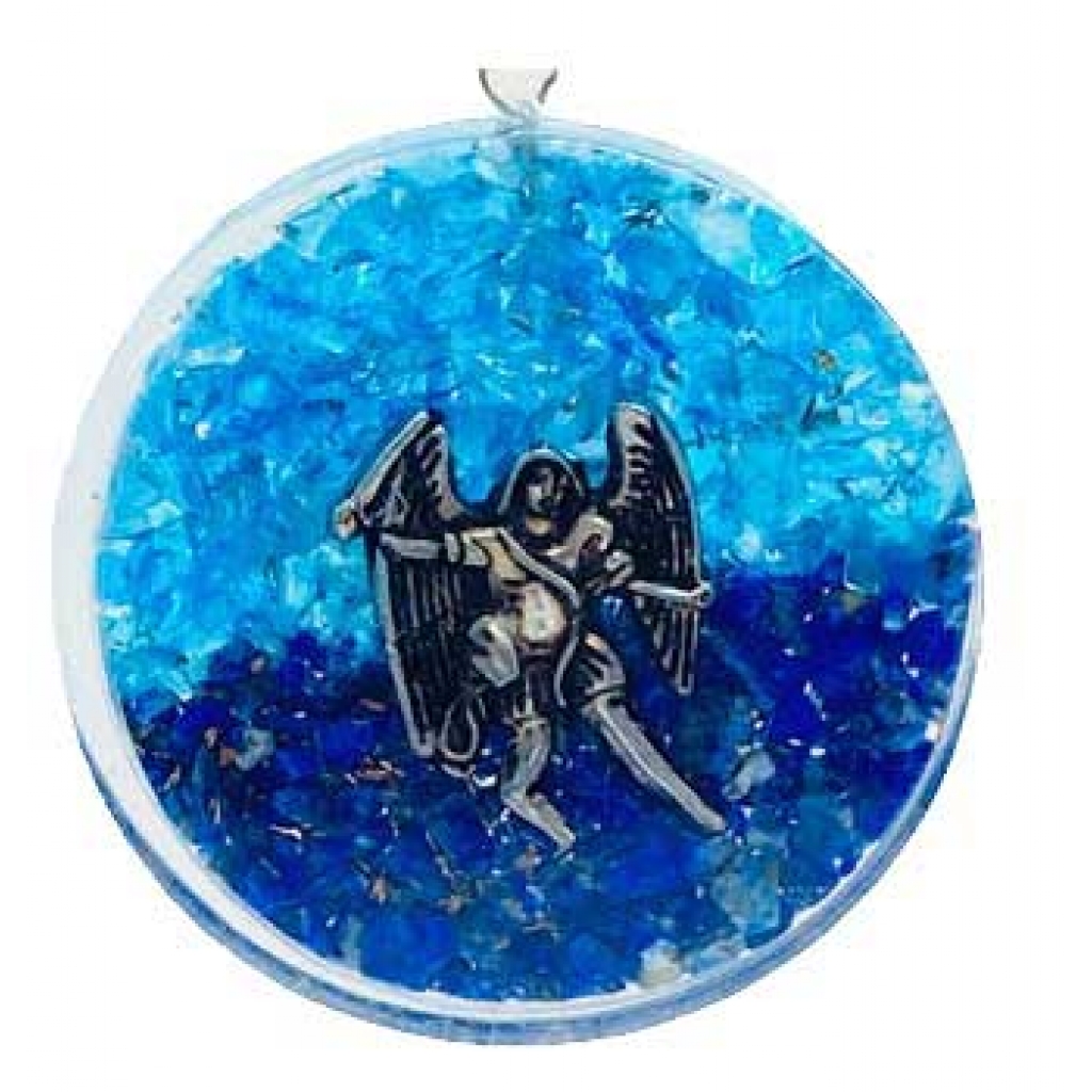 Michael Lapis Lazuli & Blue Topaz Orgone Pendant: Protection and Intention