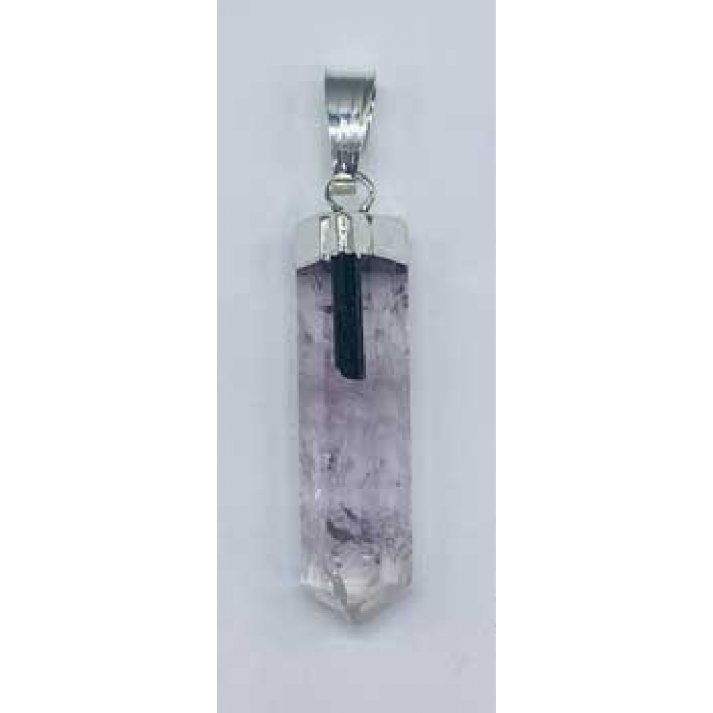 Amethyst with Tourmaline Pendant