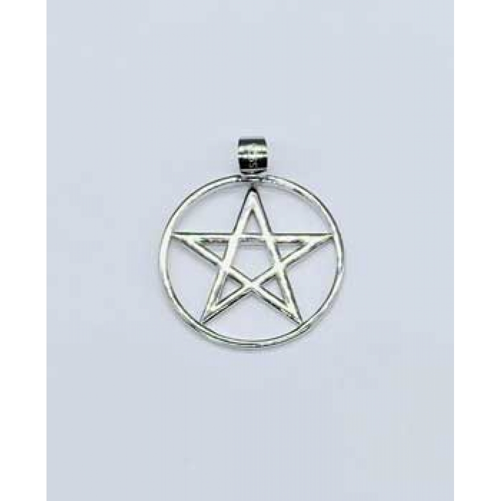 23mm Sterling Silver Pentagram Pendant