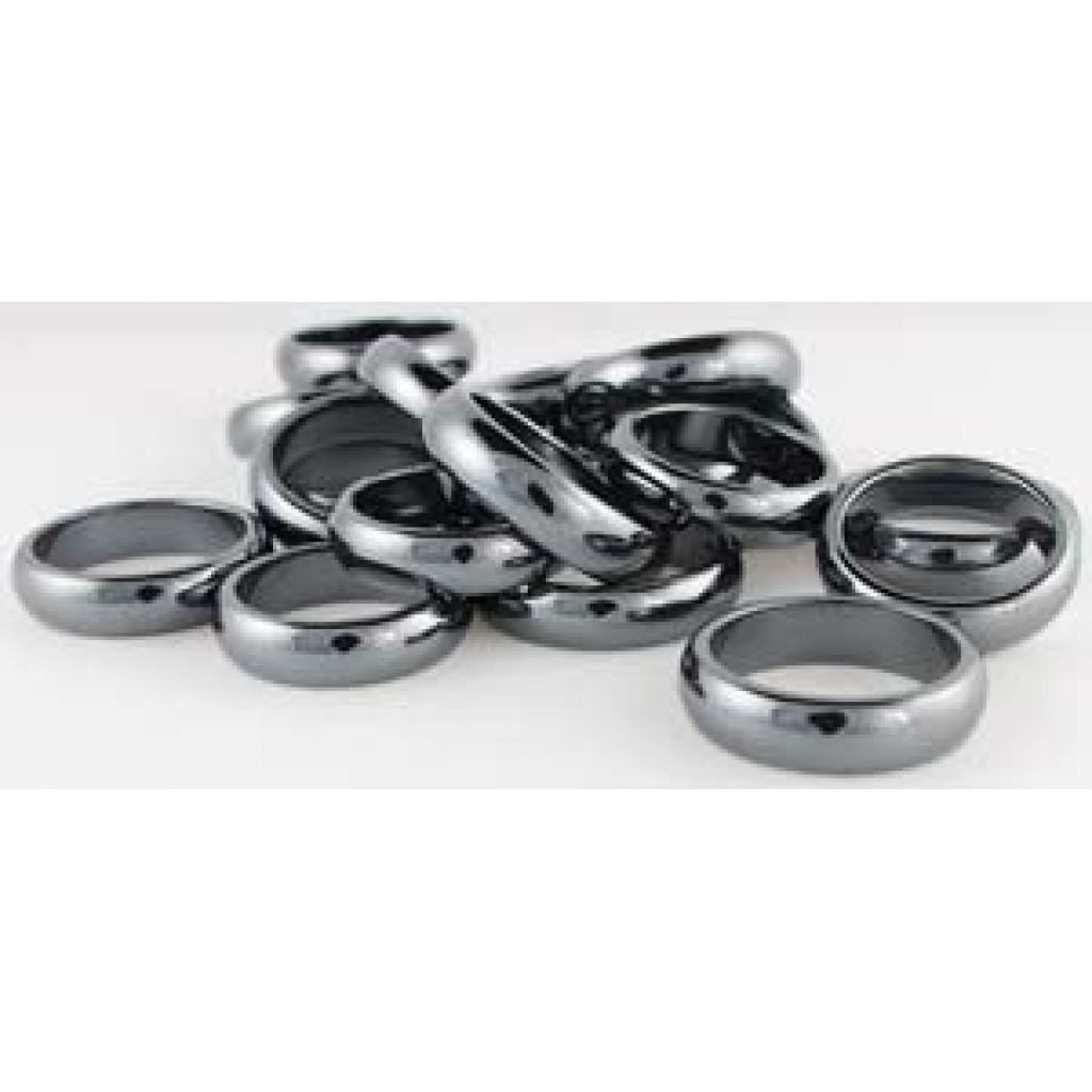 Set of 100 - 6mm Rounded Hematite Rings