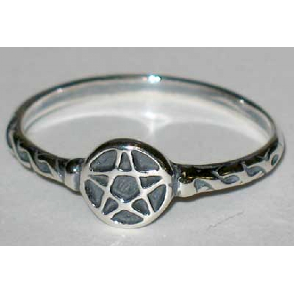 Pentagram Ring Size 4 Sterling Silver