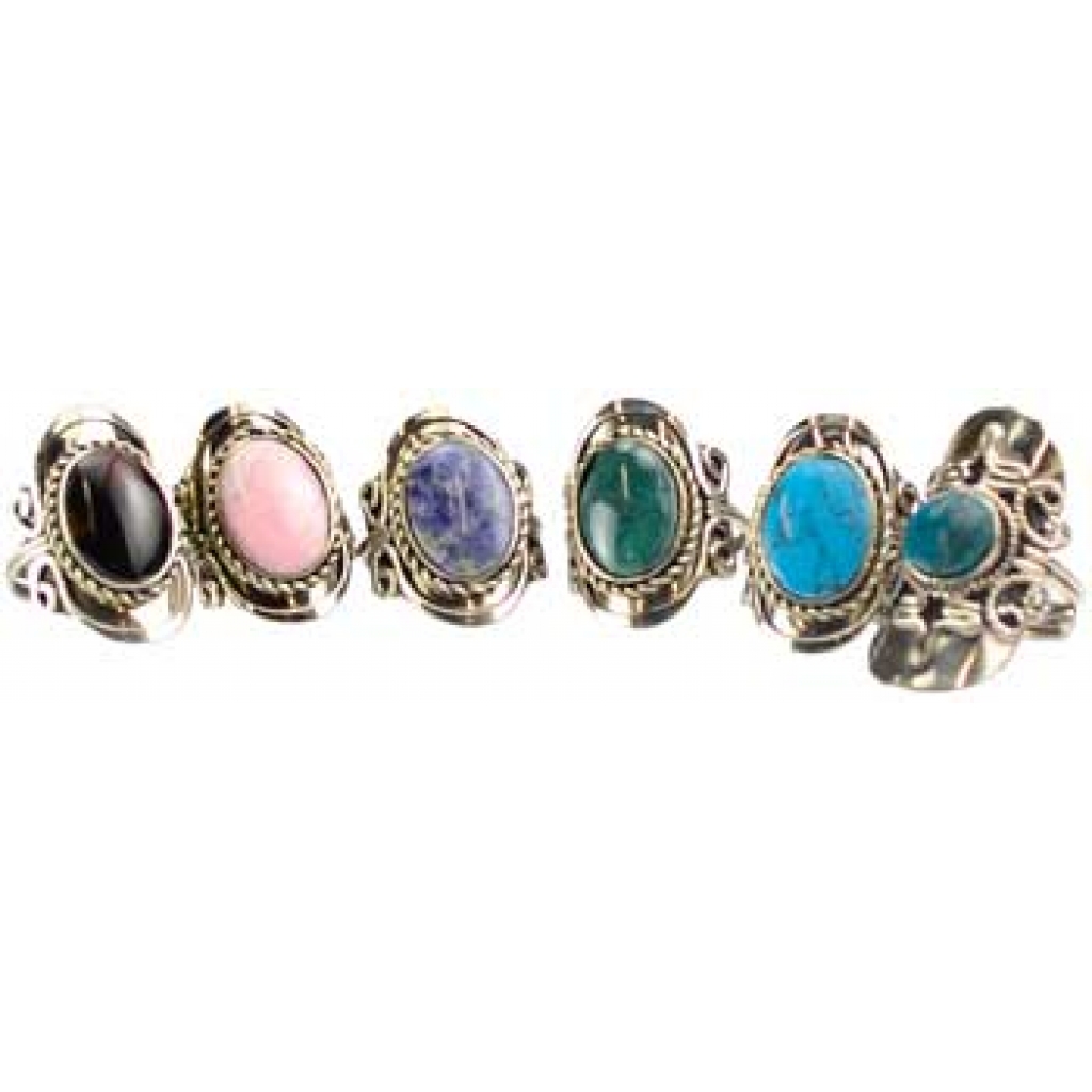 Adjustable Stone Ring - Various Designs