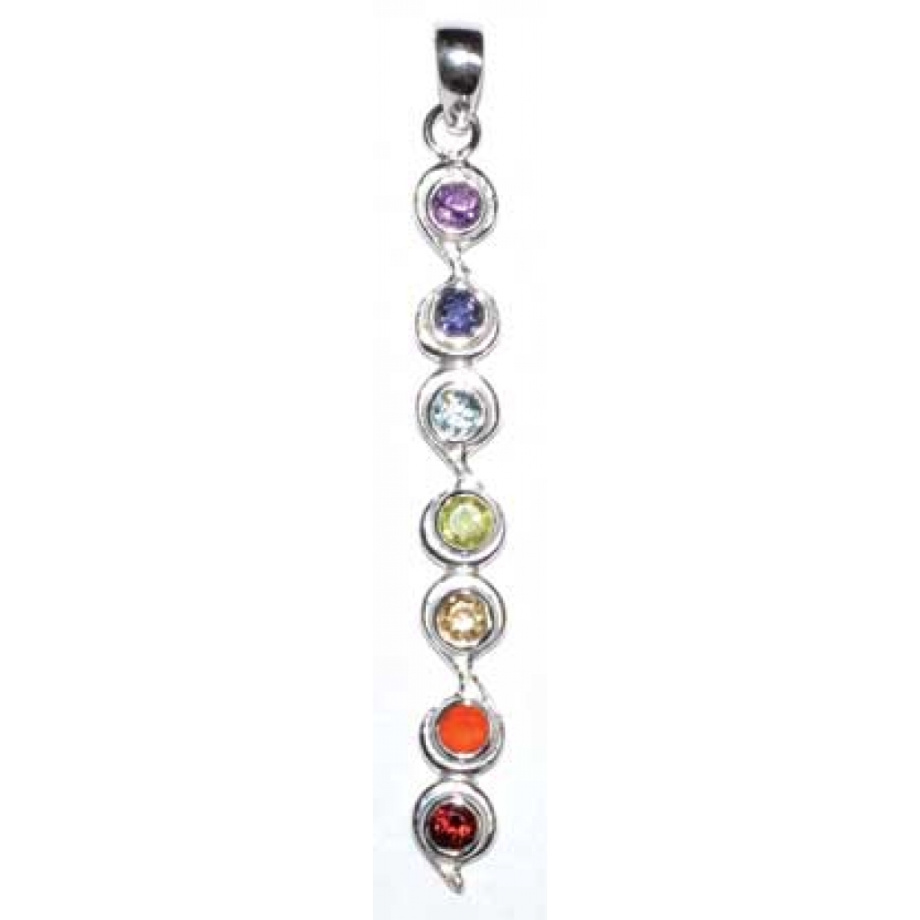 7 Chakra Pendant - Sterling Silver Chakra Healing