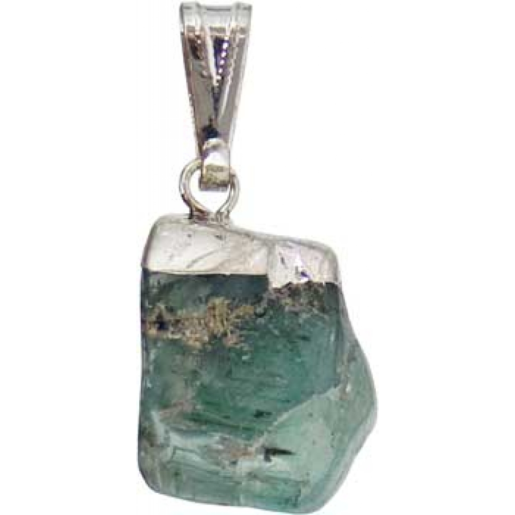 Aquamarine Tumbled Pendant - Calming Protection