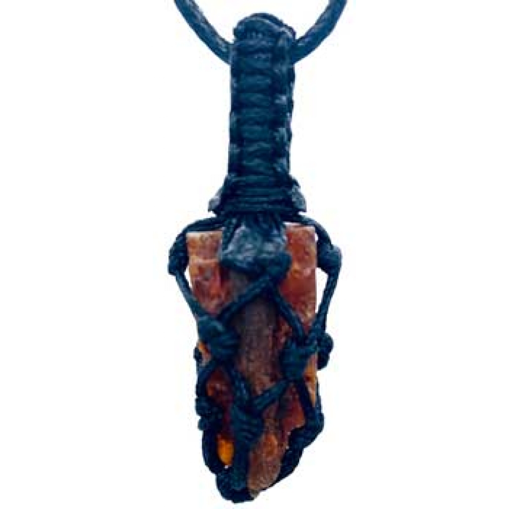 Orange Kyanite Rough Tread Cage Pendant