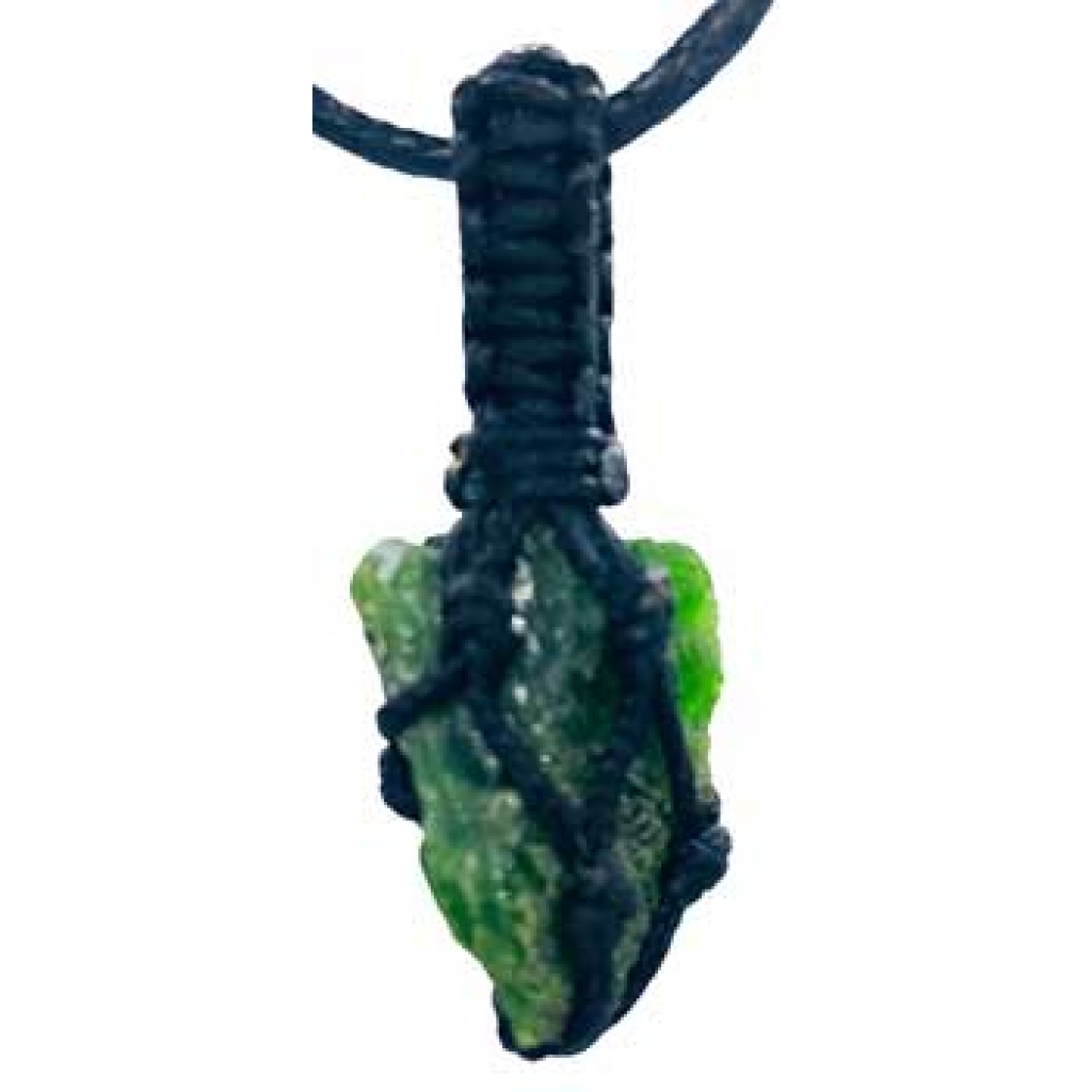 Diopside, Chrome Rough Tread Cage Pendant