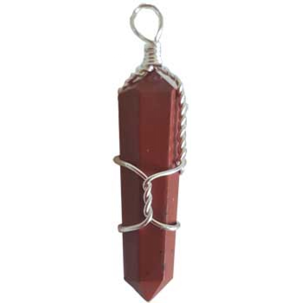 Wire Wrapped Red Jasper Point - Protective Stone