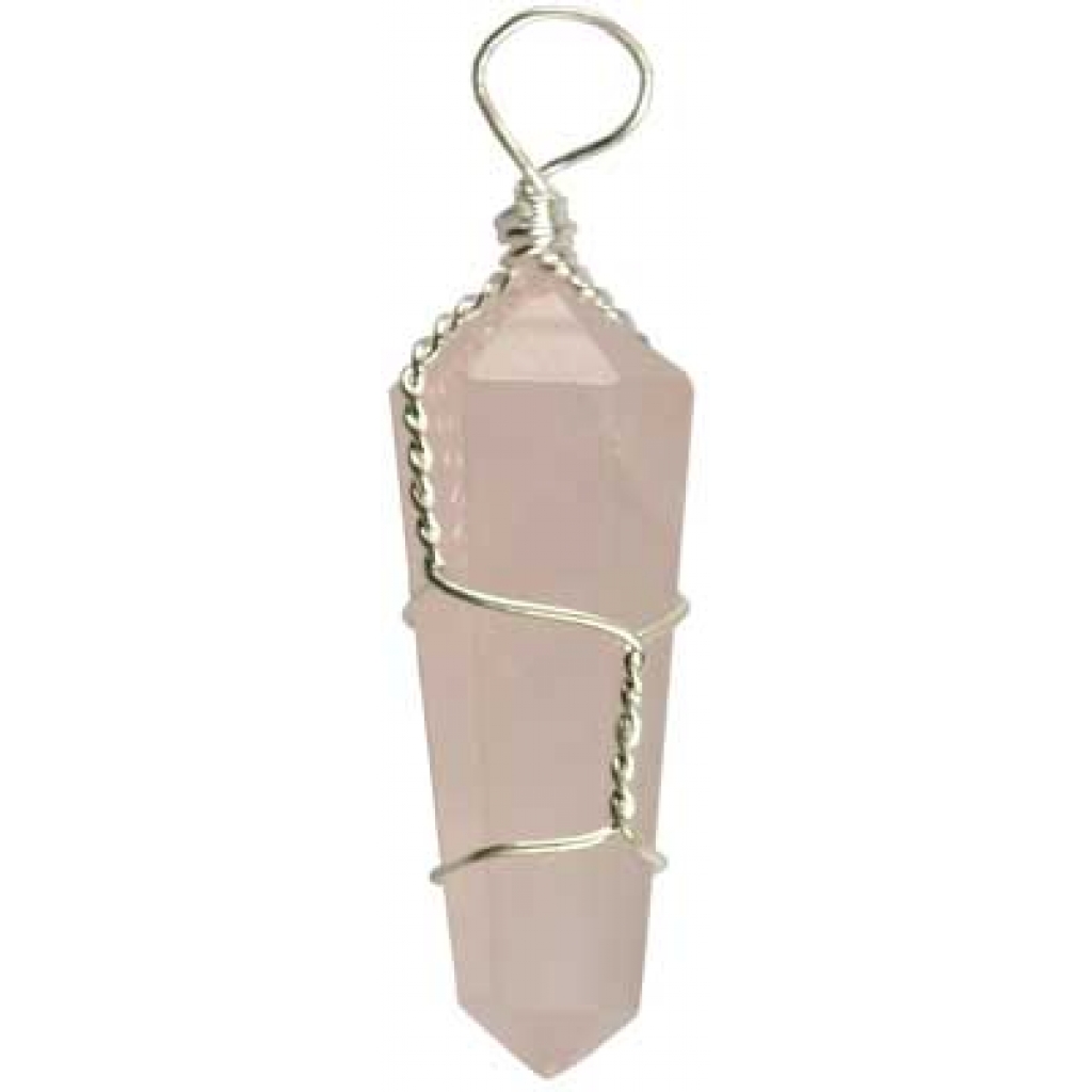 Set of 5 Wire Wrapped Rose Quartz Points: Heart Chakra Healing