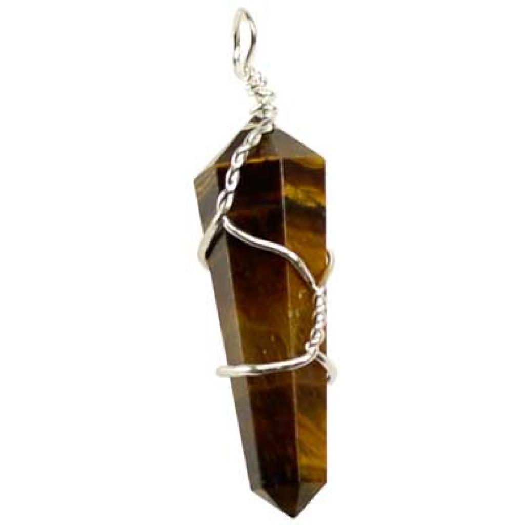 Set of 5 Wire Wrapped Tiger Eye Points