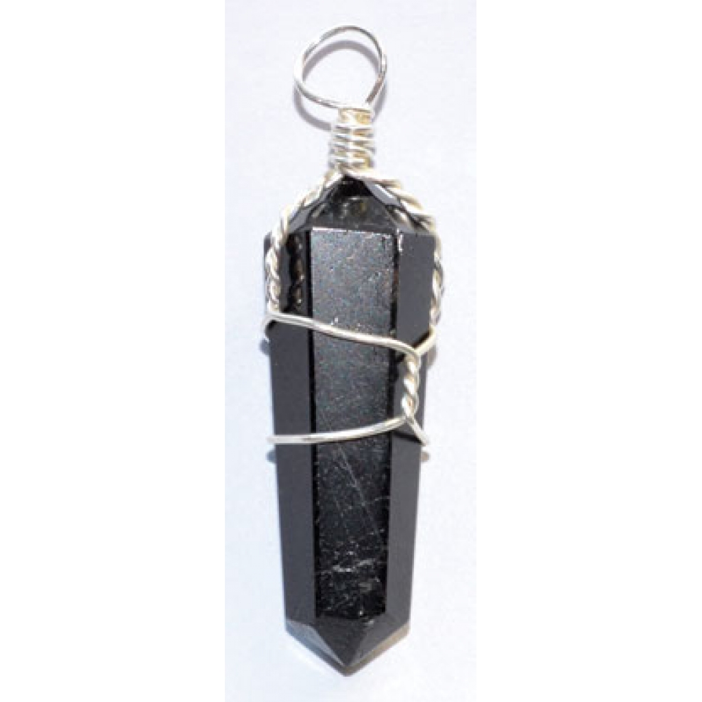 (Set of 5) Black Tourmaline Wire Wrapped Points