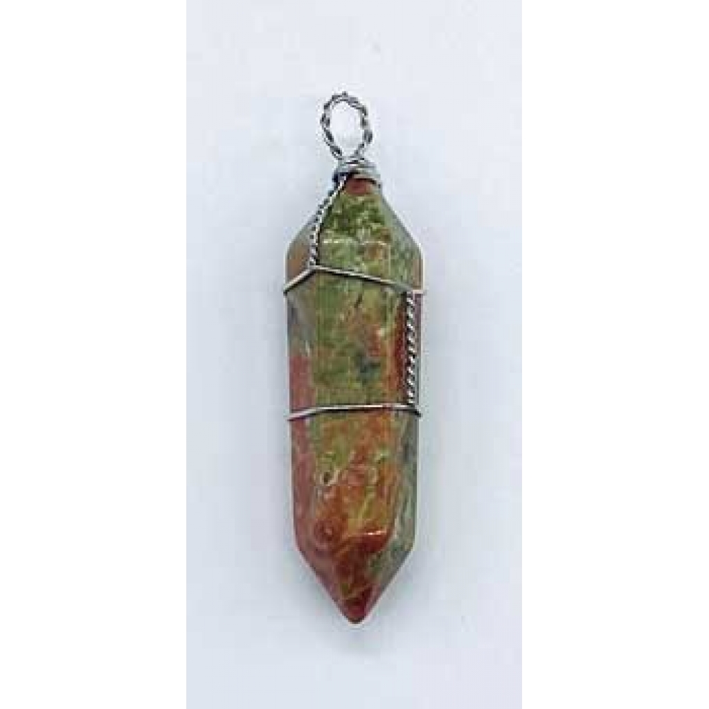 Unakite Wire Wrapped Point - Stone of Balance