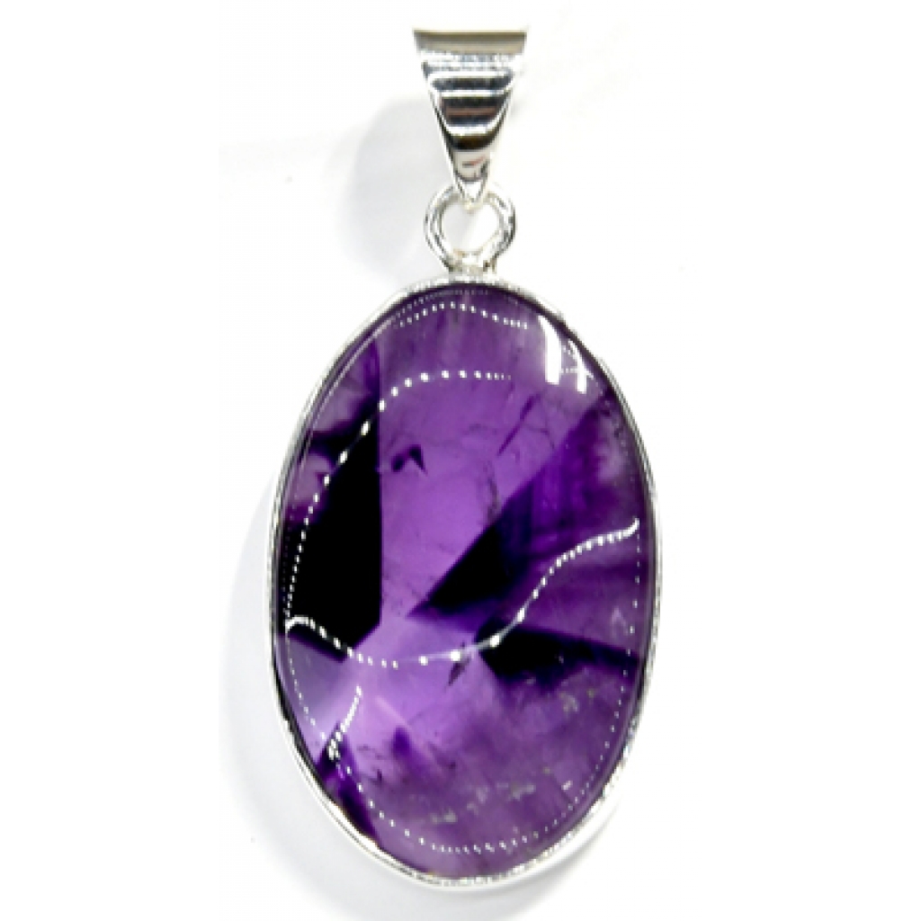 Beautiful Amethyst Pendant - Handcrafted in Sterling Silver