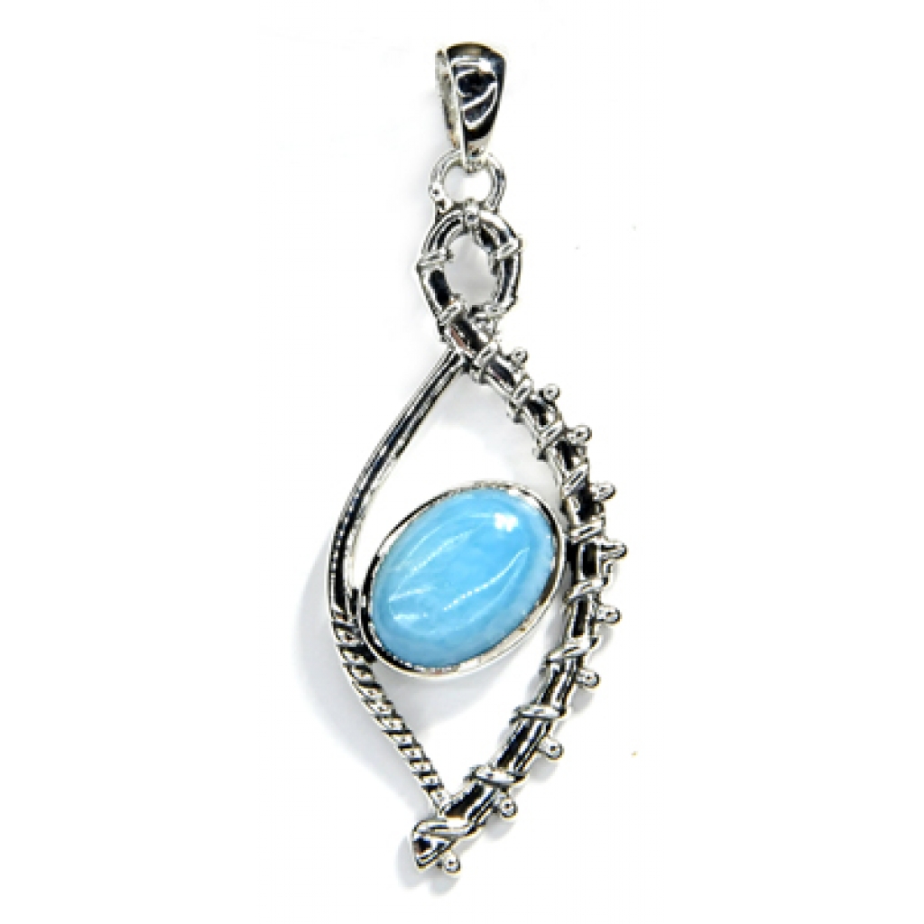 Sterling Silver Larimar Pendant