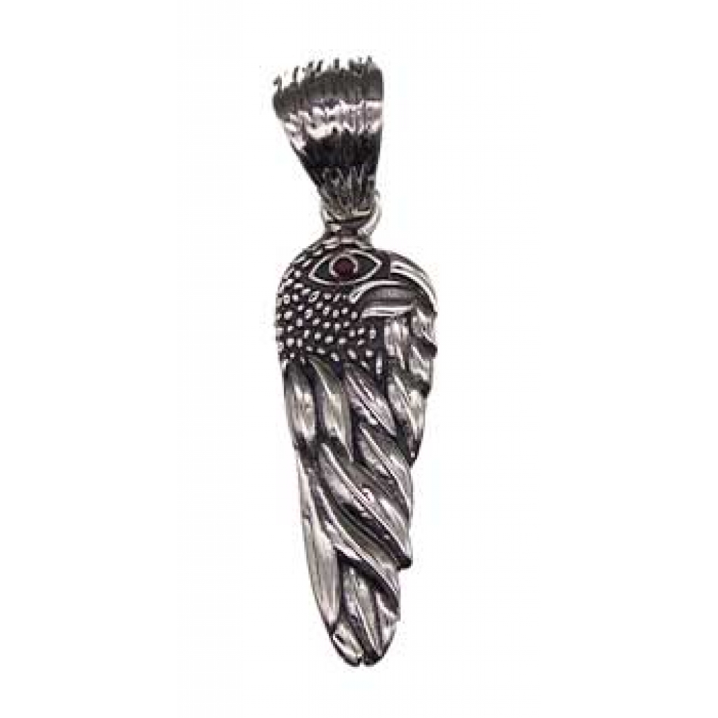 Sterling Silver Eagle Ruby Pendant