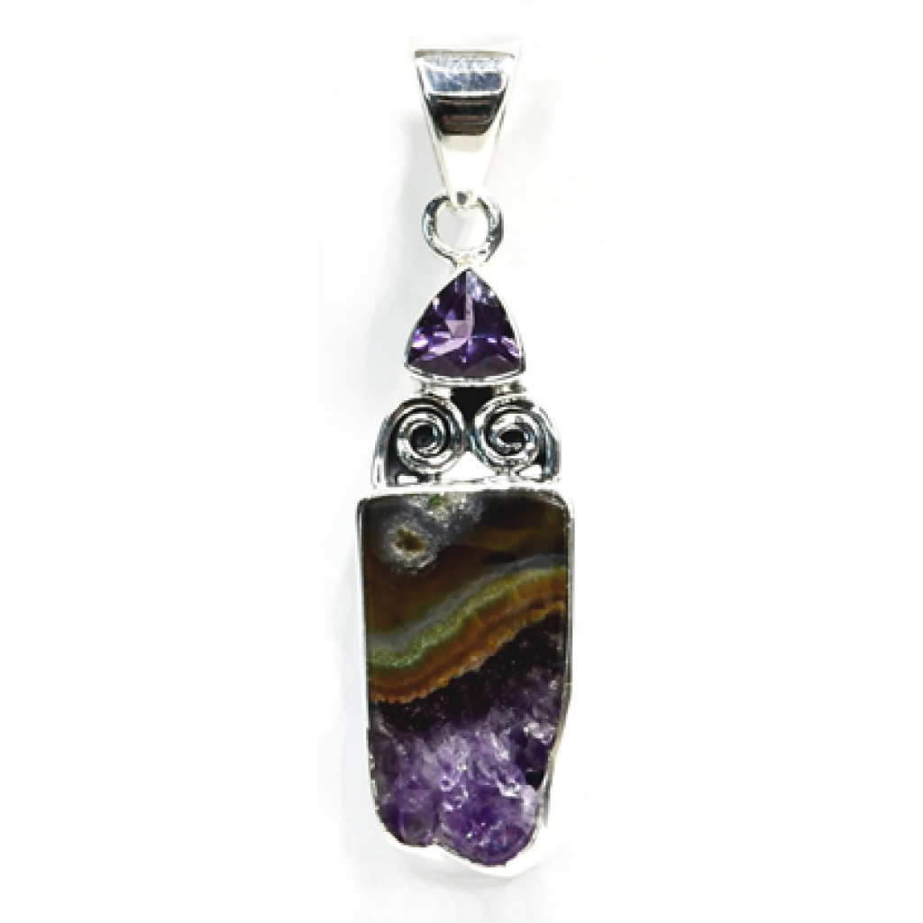 Amethyst Slice Pendant