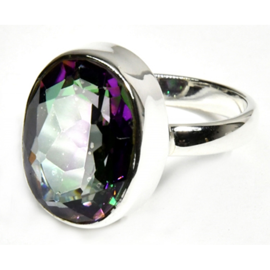 Size 7 Mystic Quartz Ring - Rainbow of Colors