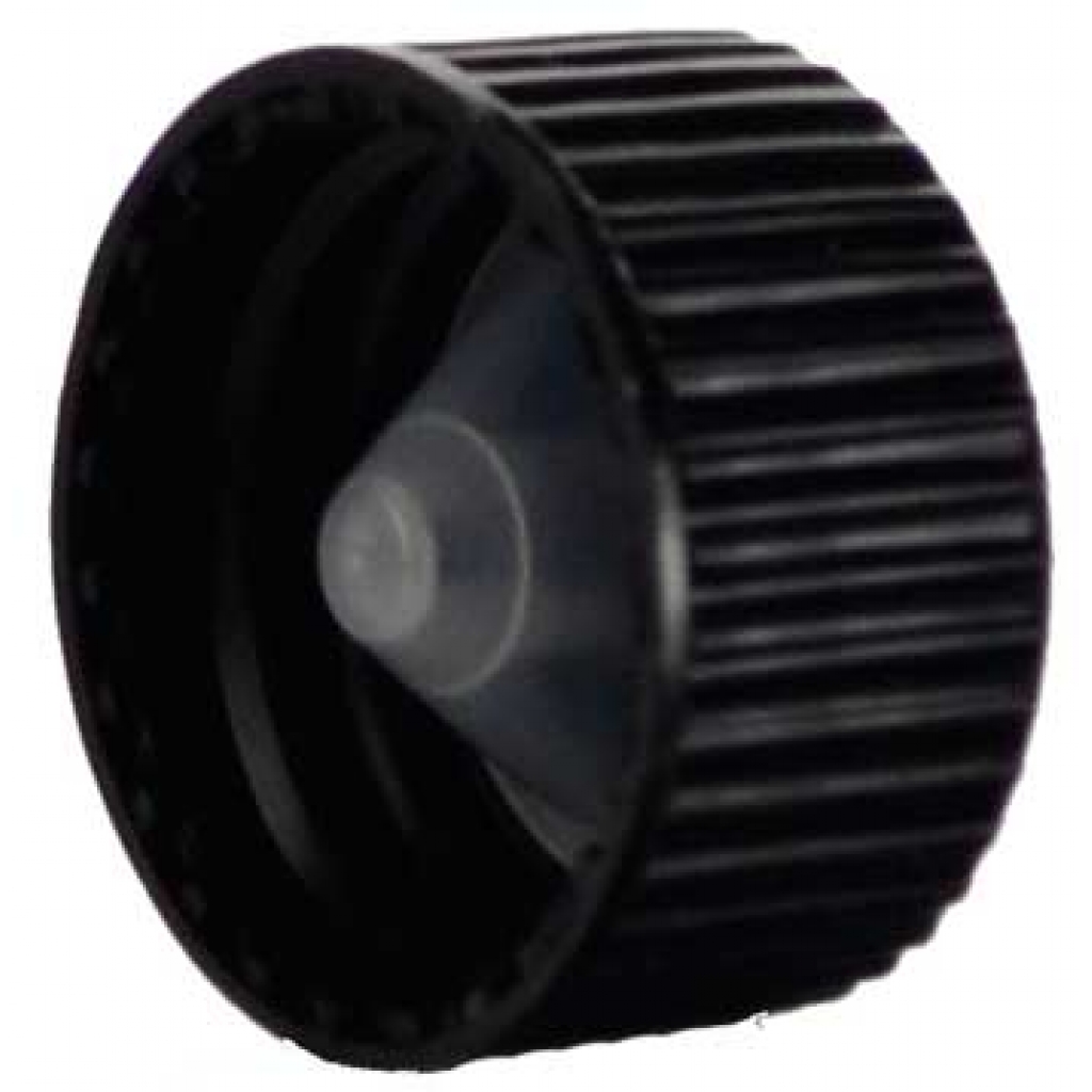 1 Oz Black Plastic Screw Cap for L1AC, L1PC Bottles