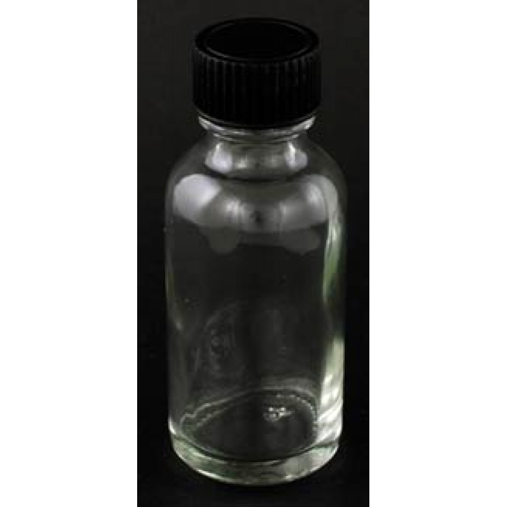 1oz Clear Glass Bottle with Cap