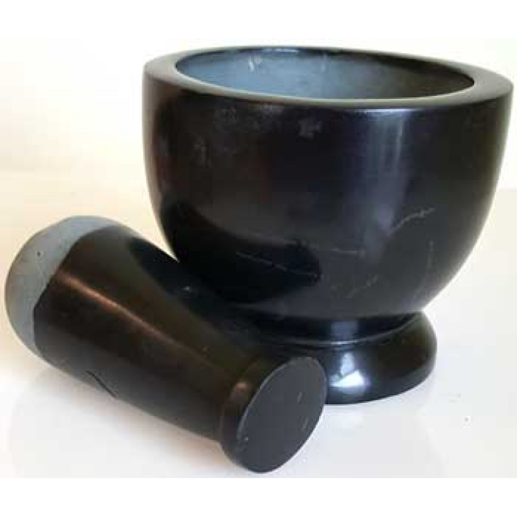 Black Zebra Mortar and Pestle Set - 2.5