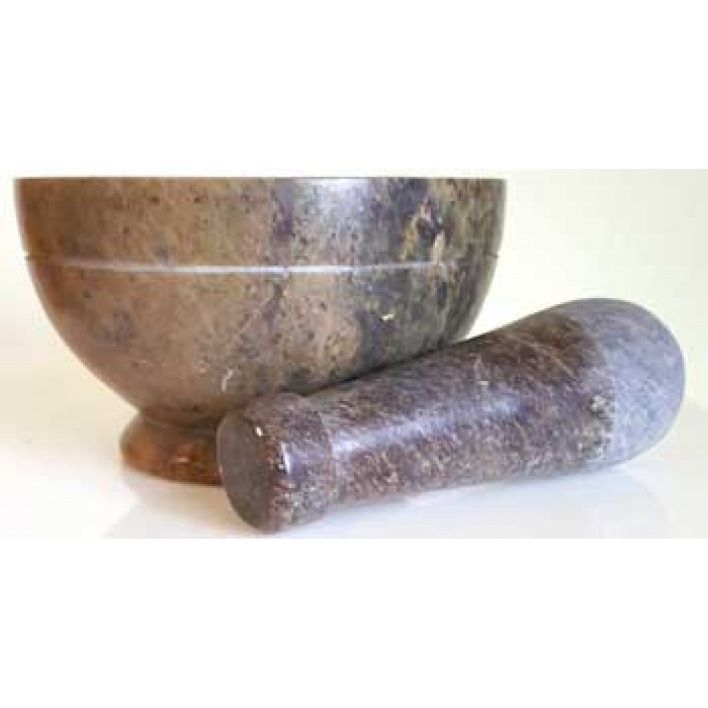 Natural Soapstone Mortar and Pestle Set - 4