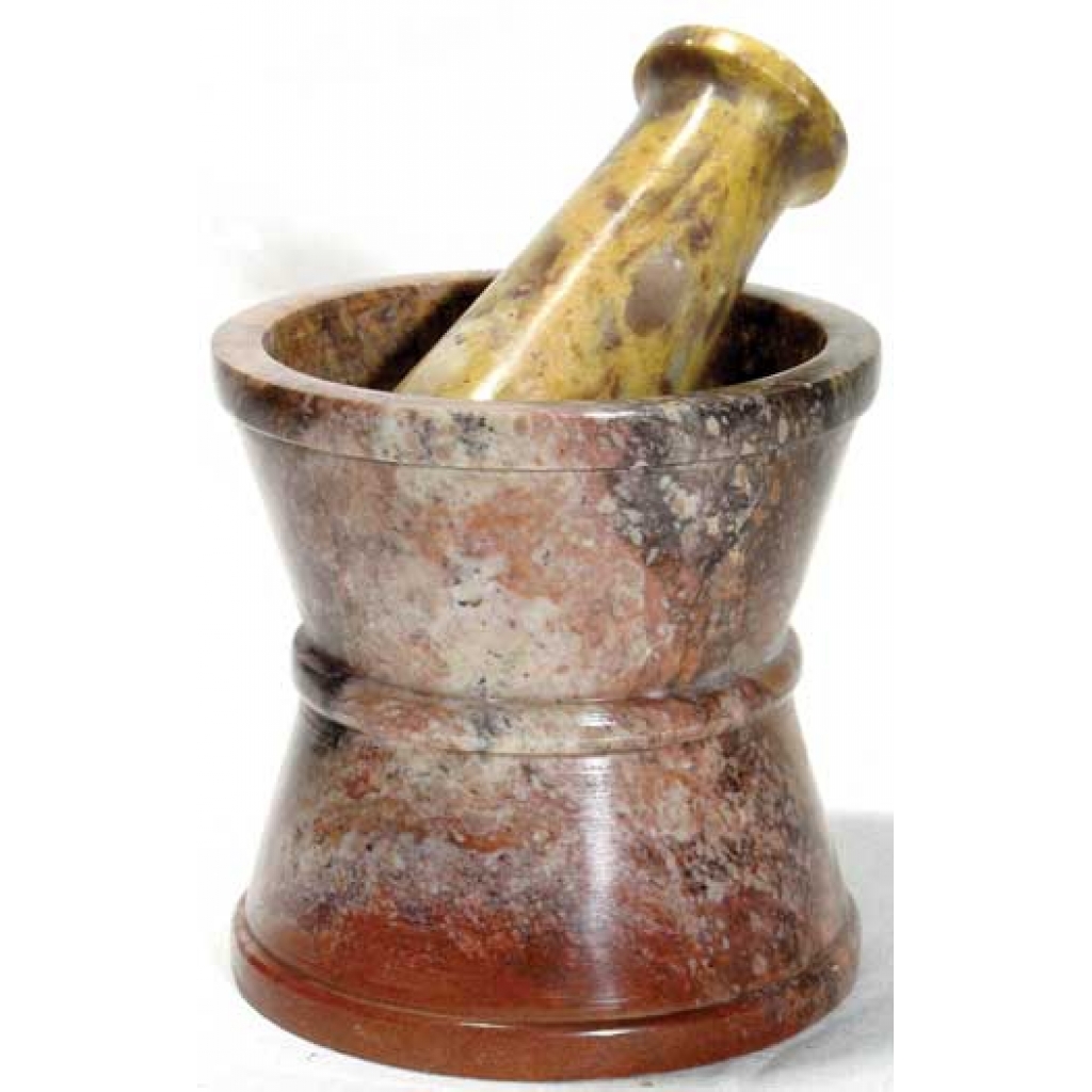 Traditional Soapstone Mortar & Pestle Set - 3