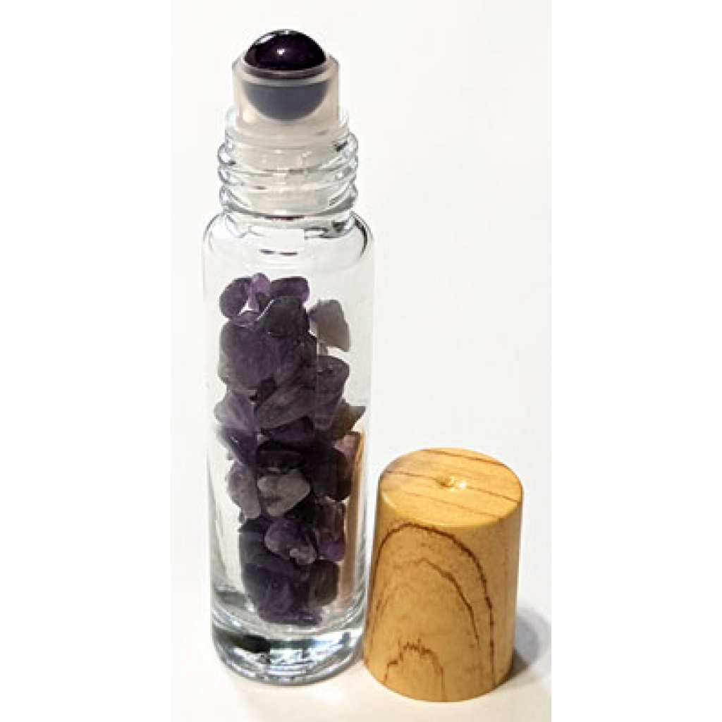 10ml Amethyst Crystal Roller Bottle for Aromatherapy