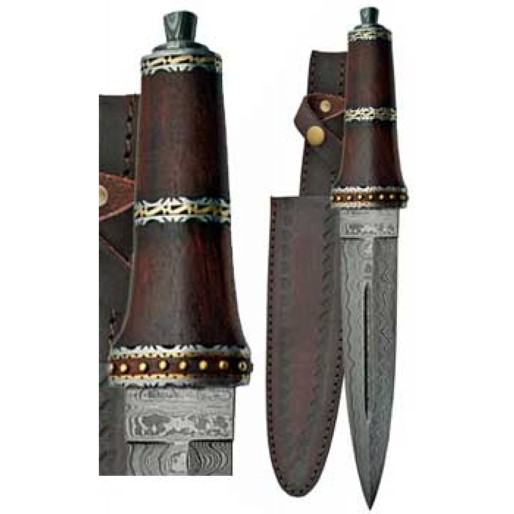 Dirk Wod Damascus Athame 13 3/4