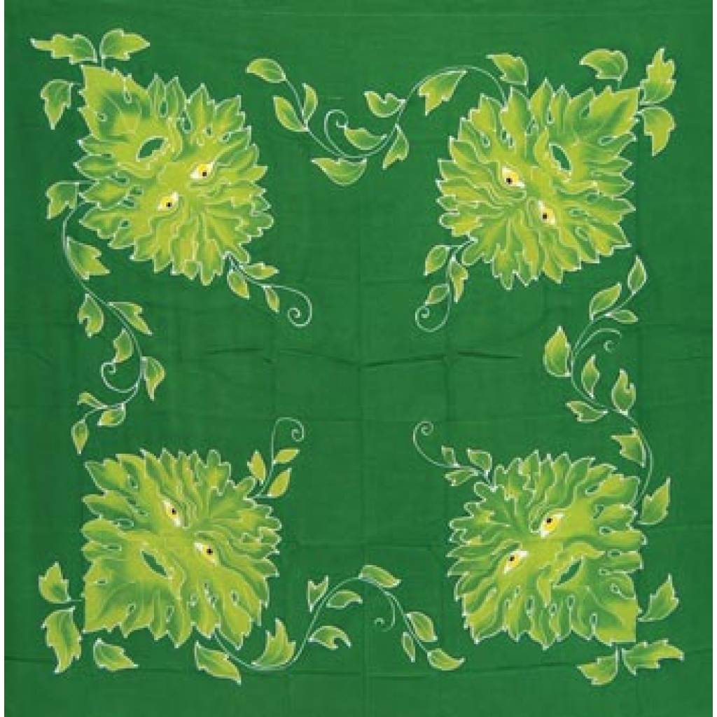 Green Man Altar Cloth or Scarf (36