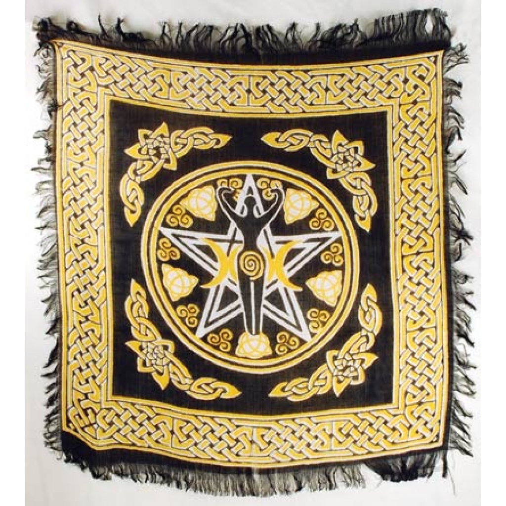 Pentagram Goddess Altar Cloth (18