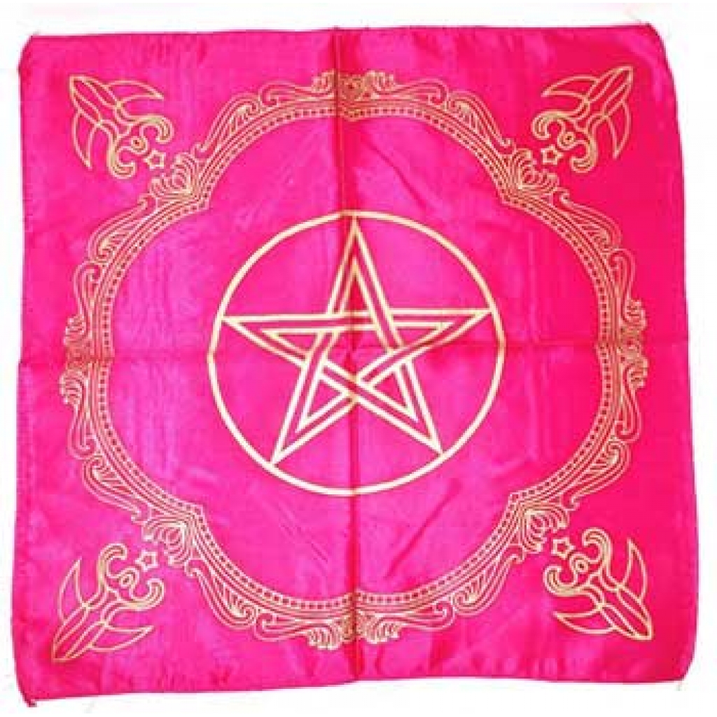 Pink Goddess of Earth Pentagram Altar Cloth - 21