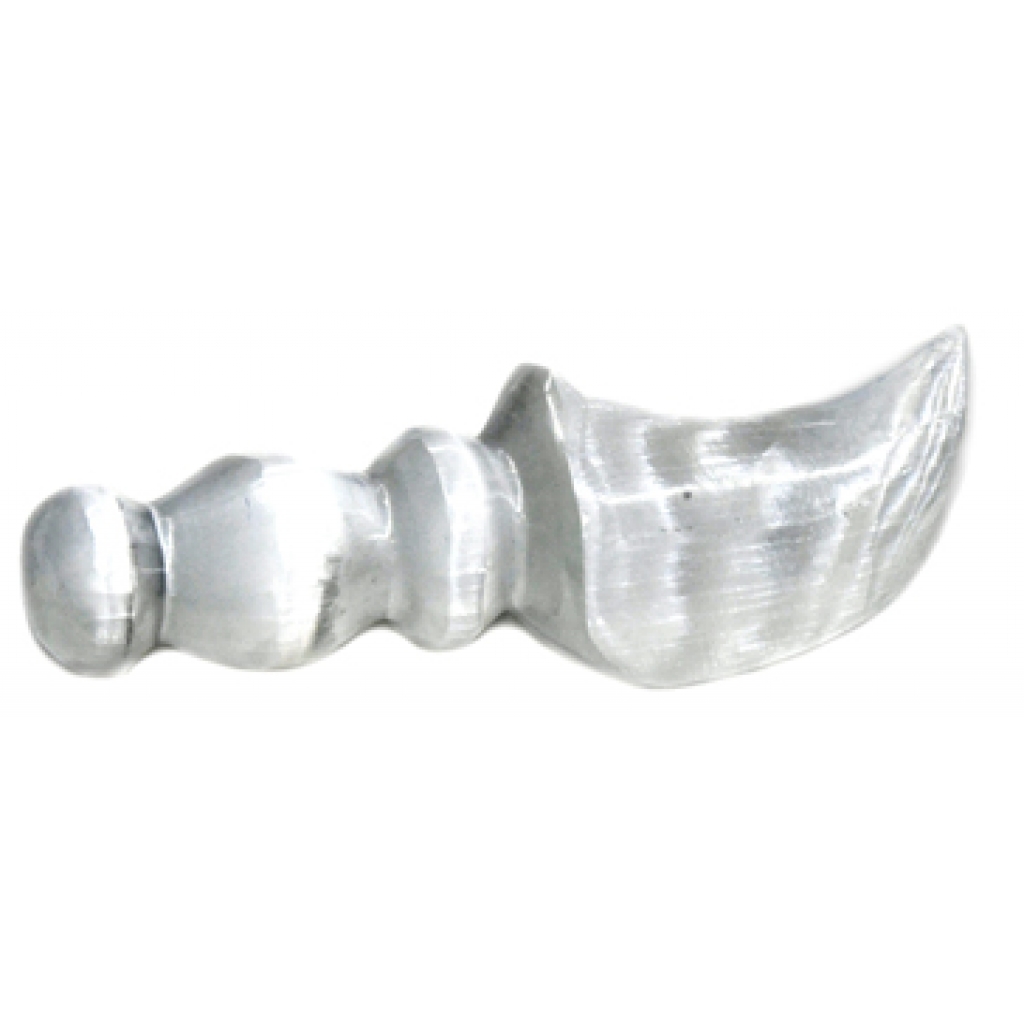 Selenite Crescent Athame - 6