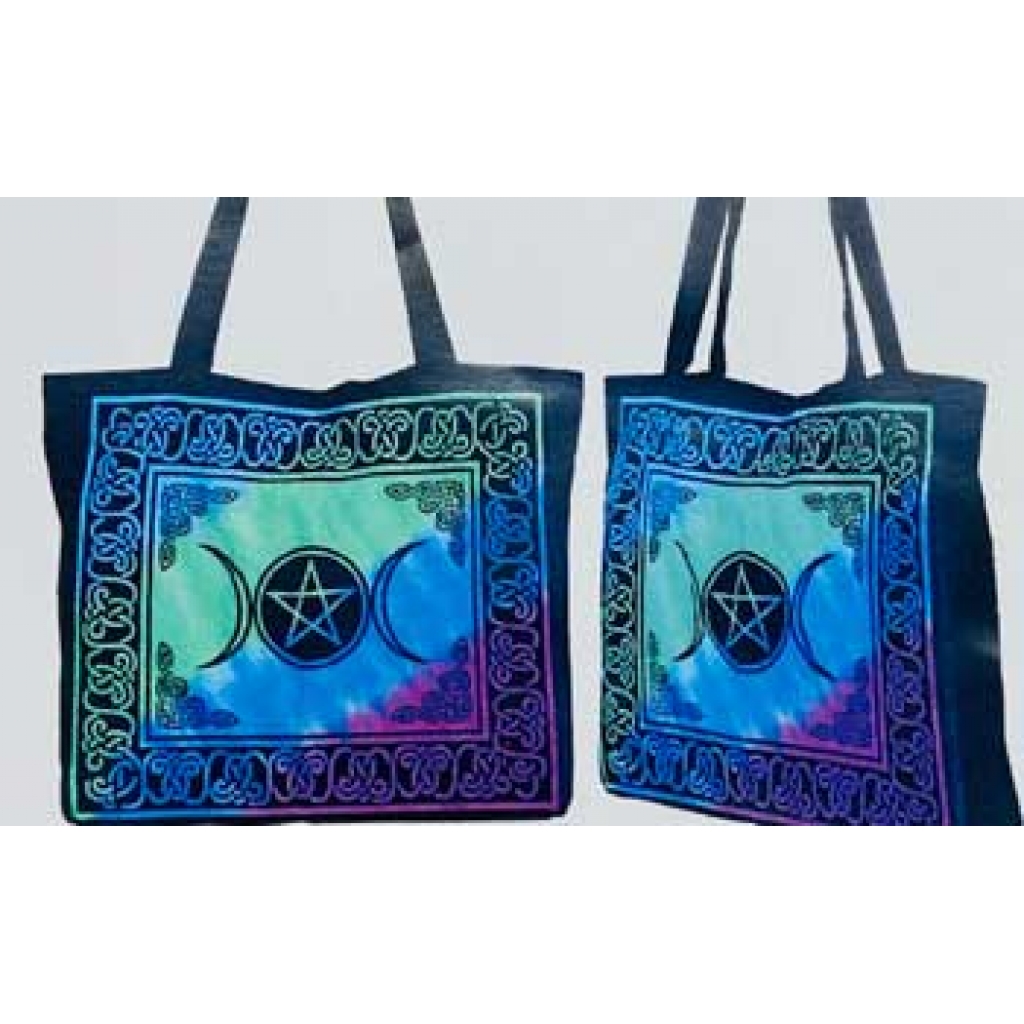 Triple Moon Pentacle Cotton Tote Bag: A Symbolic Carrying Companion