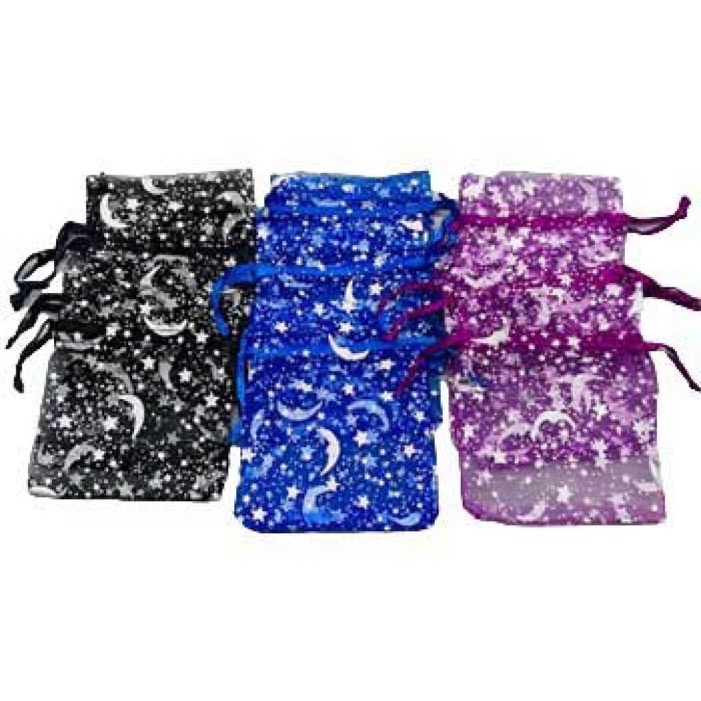 Set of 12 Mixed Organza Pouches - Vibrant and Functional