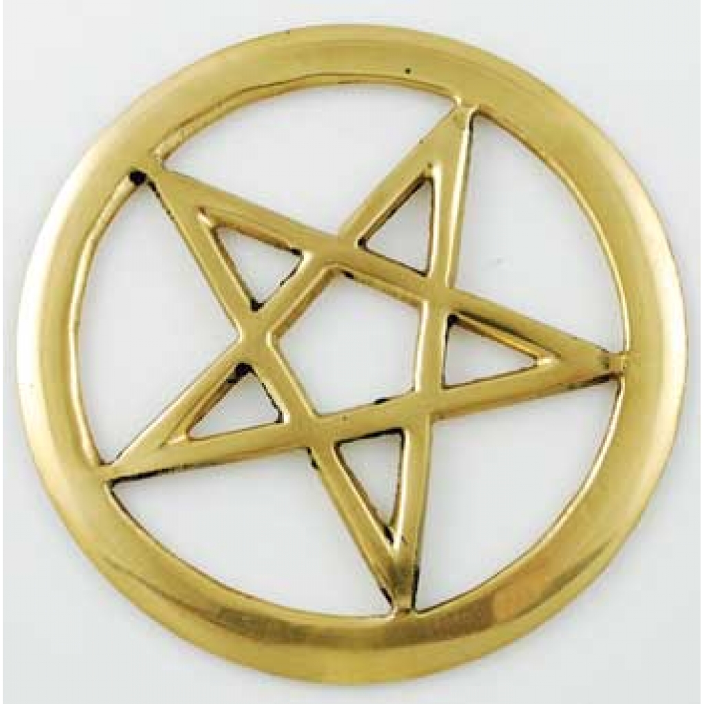 Brass Cut-Out Pentagram - 3