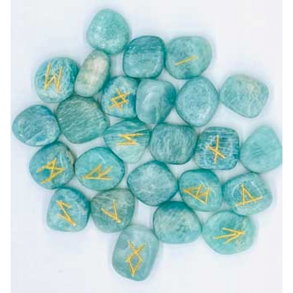 Amazonite Rune Set - Unique Energetic Divination