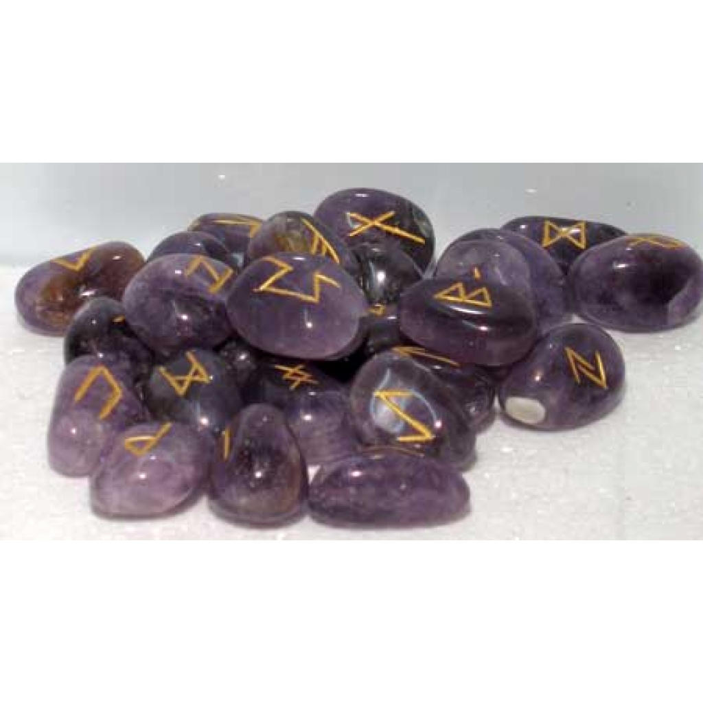 Amethyst Rune Set - 25 Stones