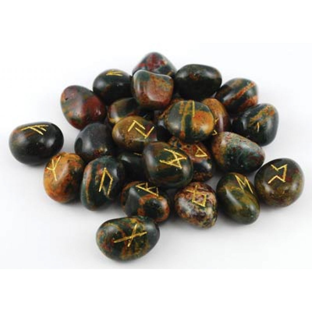 Bloodstone Rune Set for Divination and Magic