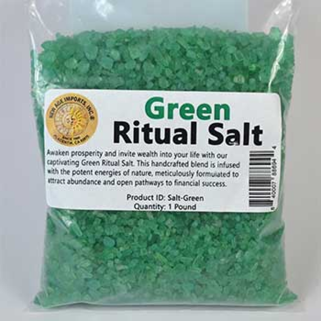 1 lb Green Ritual Salt - Invite Prosperity into Your Life