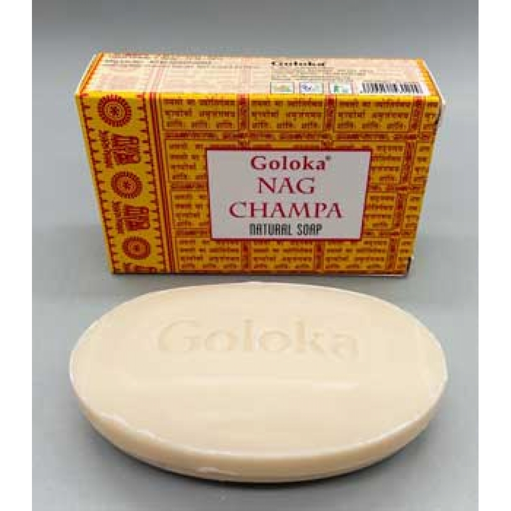 75gm Nag Champa Goloka Soap: Fragrant Luxury for Bathing