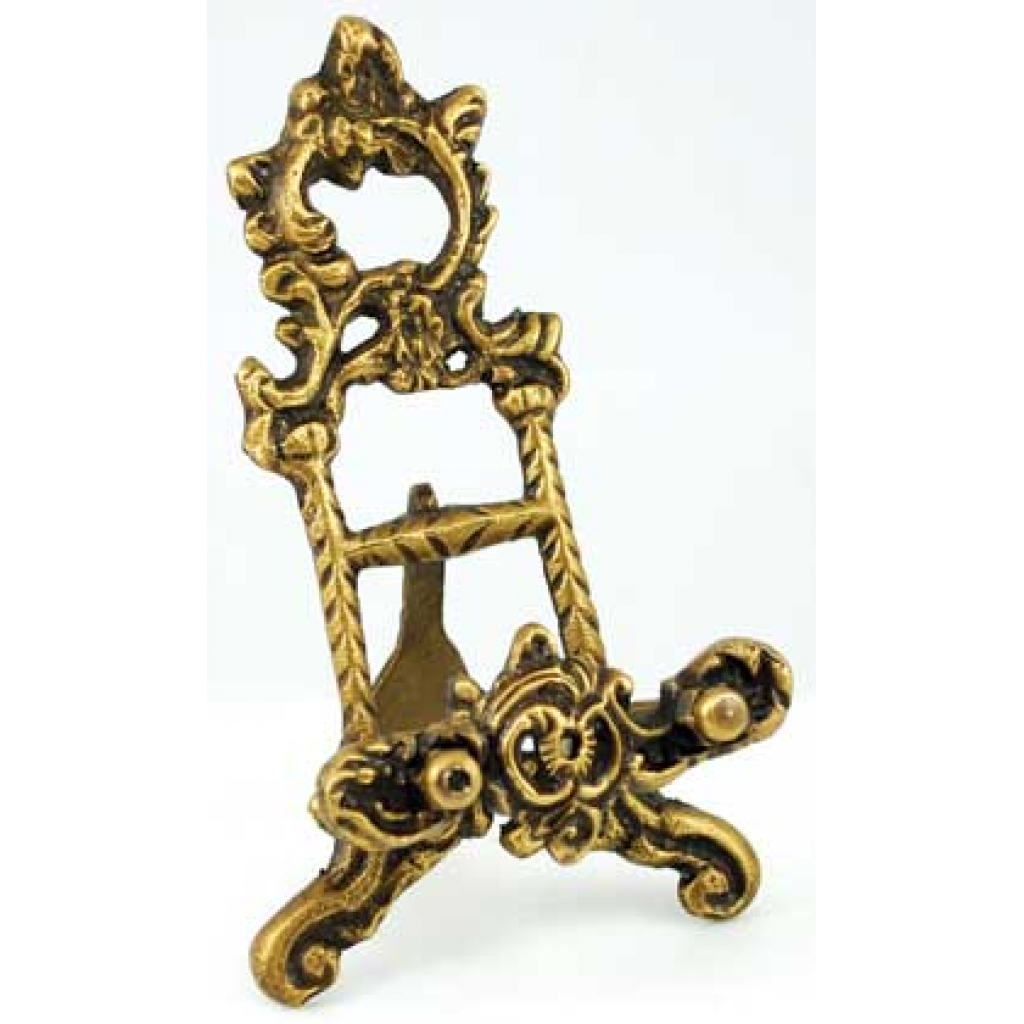 Ornate Brass Scrying Mirror Holder - 6