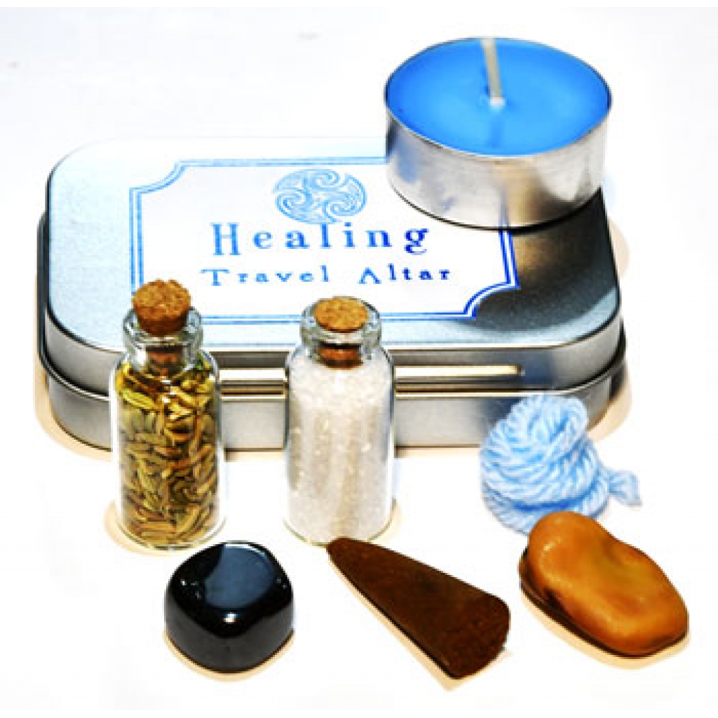 Healing Travel Altar Kit - Portable Ritual Supplies