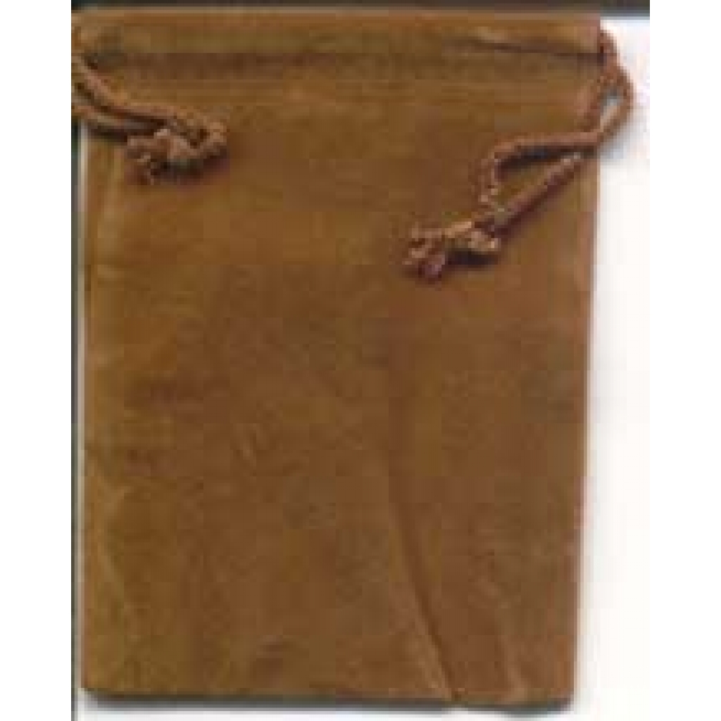 Brown Velveteen Bag - Ideal for Mojo Bags and Spell Work